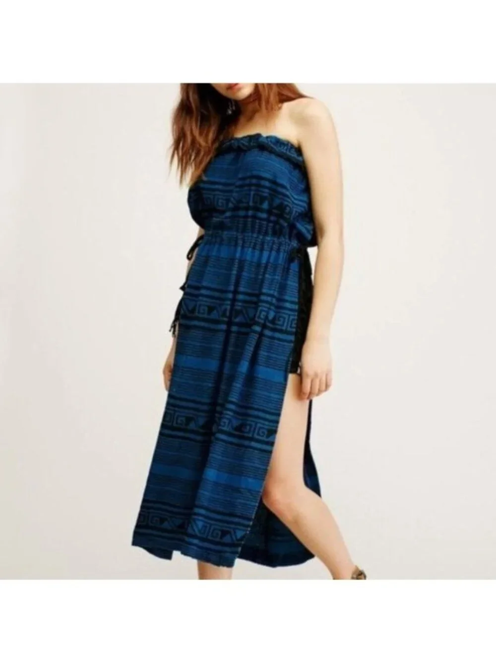 Free People New Romantics Madagascar Blue Tunic XS